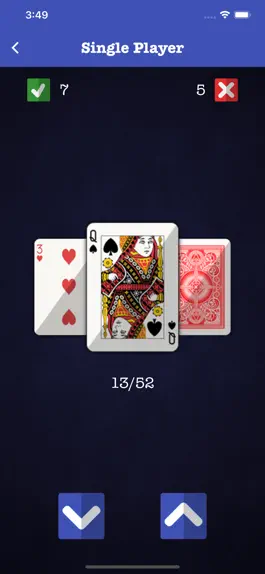 Game screenshot Higher Lower Card Game apk