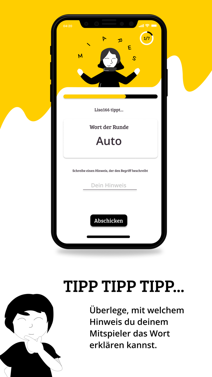 1 Wort and 1 Hinweis - Teamspiel