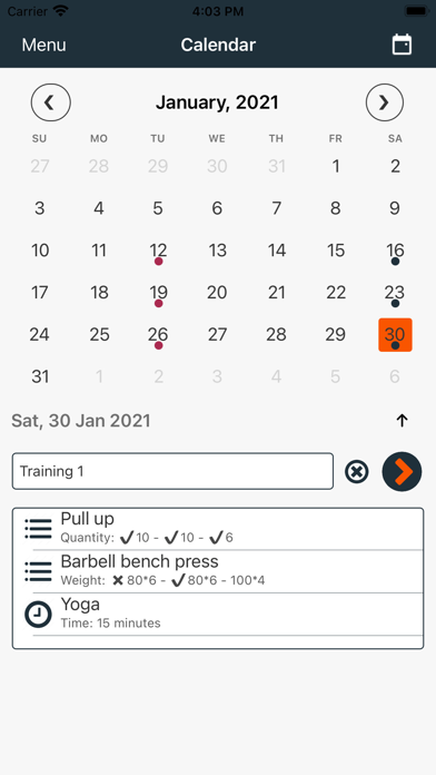 Workout Planner Pro+ Screenshot