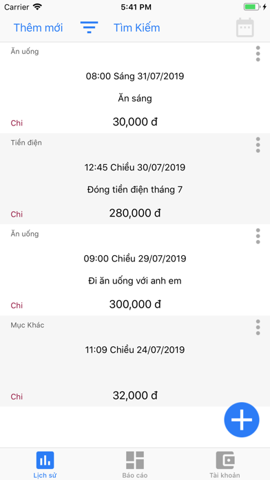Quản lý chi tiêu cá nhân Screenshot