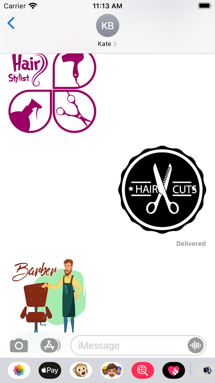 Hair Dresser barber stickers