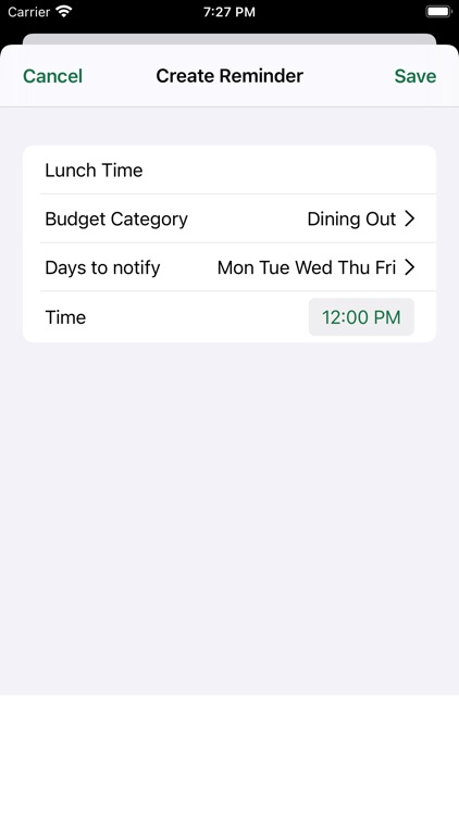 Budget Reminders
