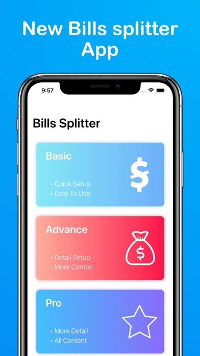 Screenshot #2 pour Bills Splitter Widget - budget