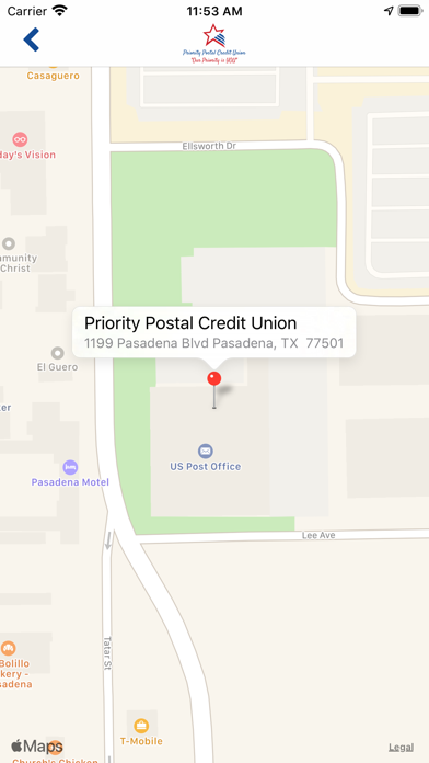 Priority Postal CU Screenshot