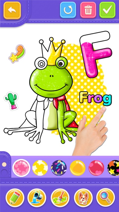 Coloring Glitter Numbers Screenshot