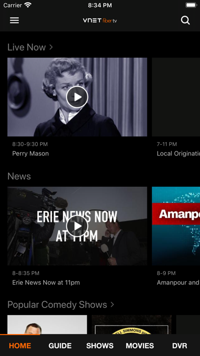 VNET Fiber TV Screenshot