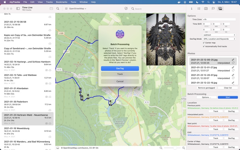 myTracks Screenshot