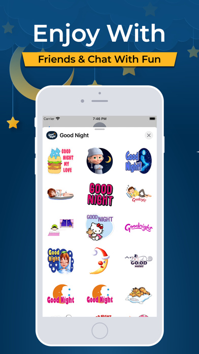 Good Night Typography Stickers Screenshot