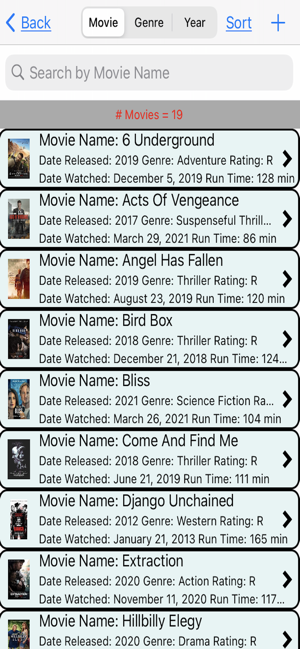 ‎Movies I Have Watched Screenshot