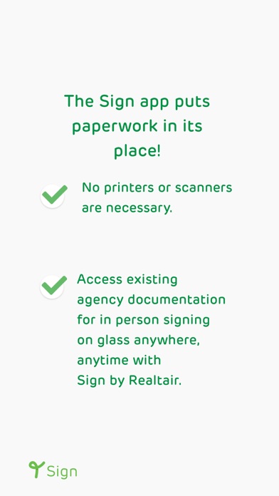 Realtair Sign Screenshot