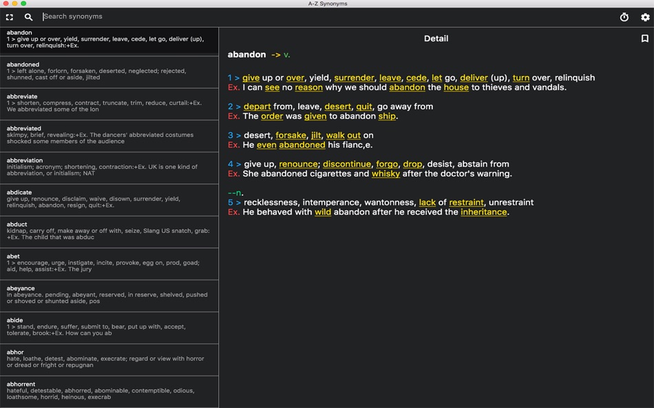 A-Z Synonyms - 1.0.3 - (macOS)
