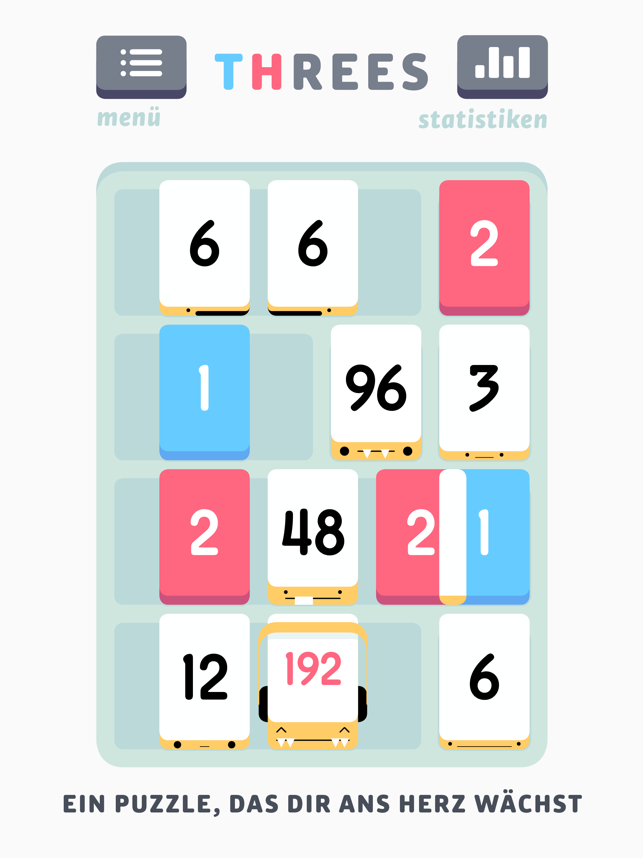 ‎Threes! Screenshot