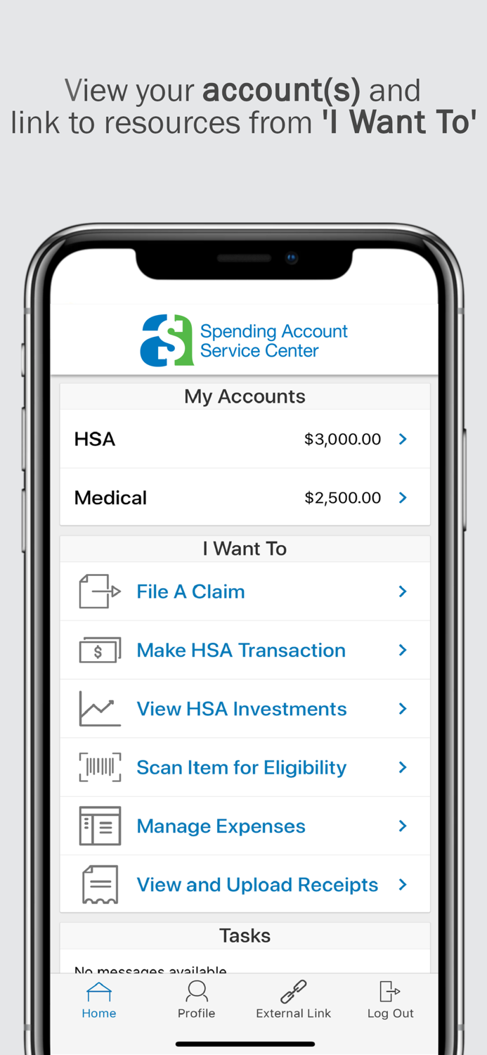 Spending Account Mobile Center