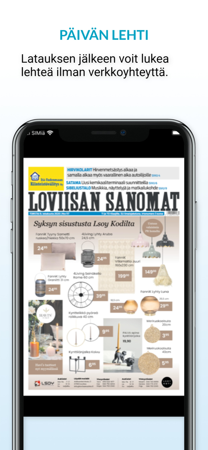 Loviisan Sanomat päivän lehti