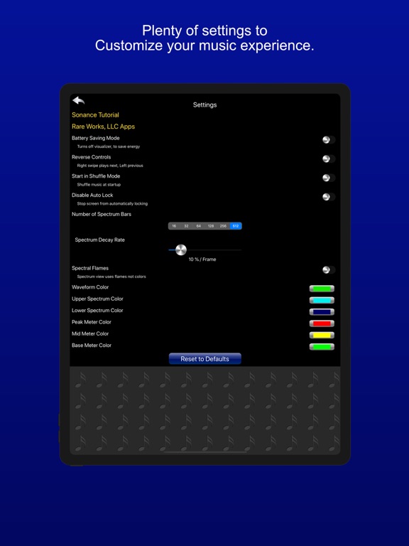 Screenshot #6 pour Sonance - Visual Music Player