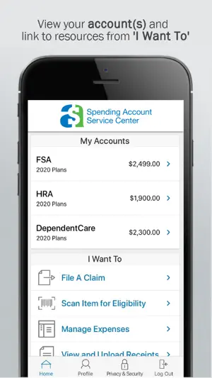 Spending Account Mobile Center screenshot 1