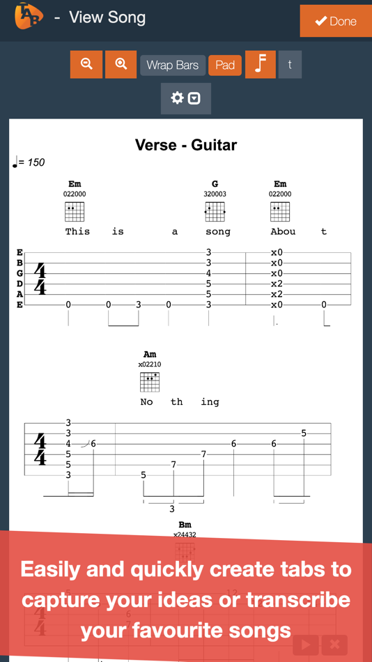 #1. Guitar Notepad - Tab Editor (iOS) 由: Codefad
