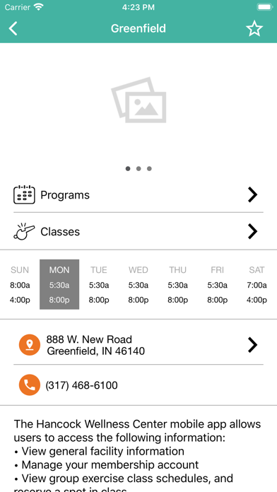 Hancock Wellness Center New Screenshot