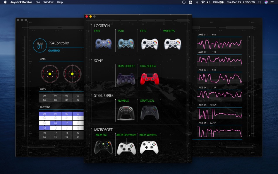 #3. Joystick Monitor (macOS) بواسطة: Takahide Noro