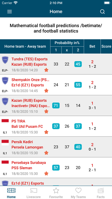 Betimate Screenshot
