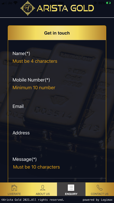 Arista Gold and Jewellery Screenshot