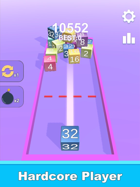 Merge2048 - shooting block 3D iPad screenshot 2 - Games app