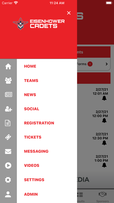 Eisenhower Cadets Athletics Screenshot