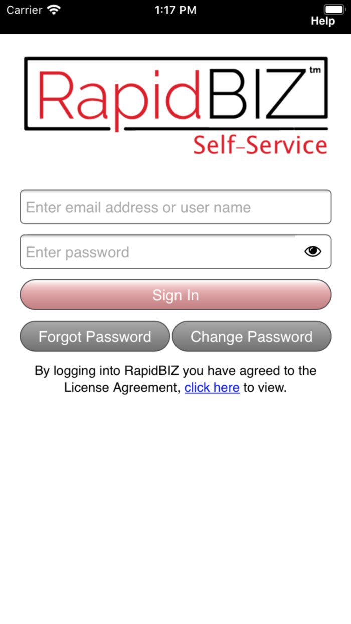 RapidBIZ Self-Service