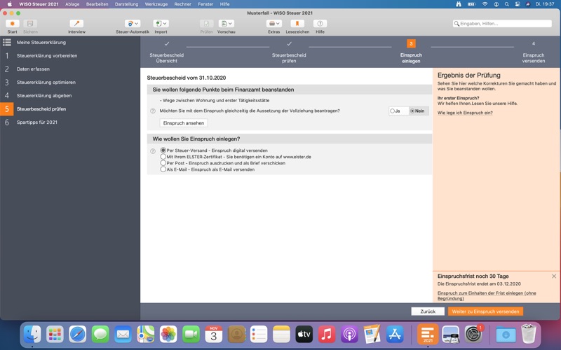 WISO Steuer 2021 Screenshot