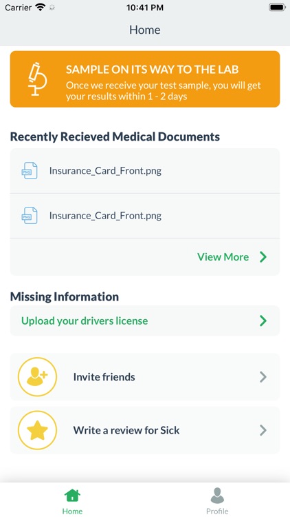 Sick: Lab testing Simplified
