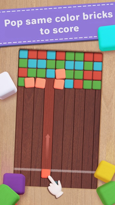 Screenshot #1 pour Woody Pop: Color Brick Breaker