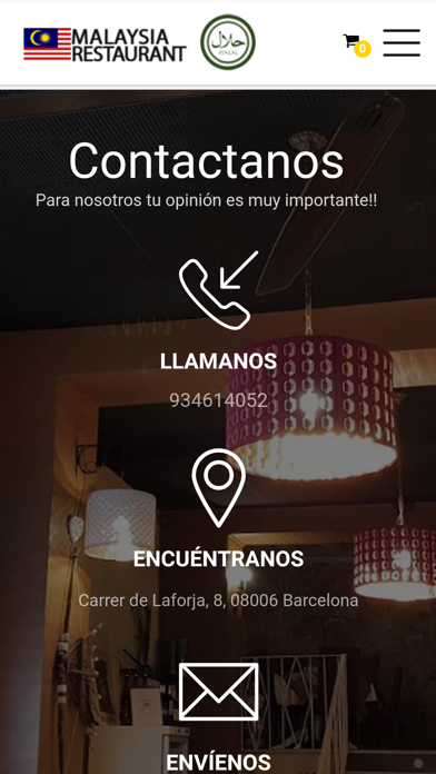 Restaurante Malaysia Screenshot