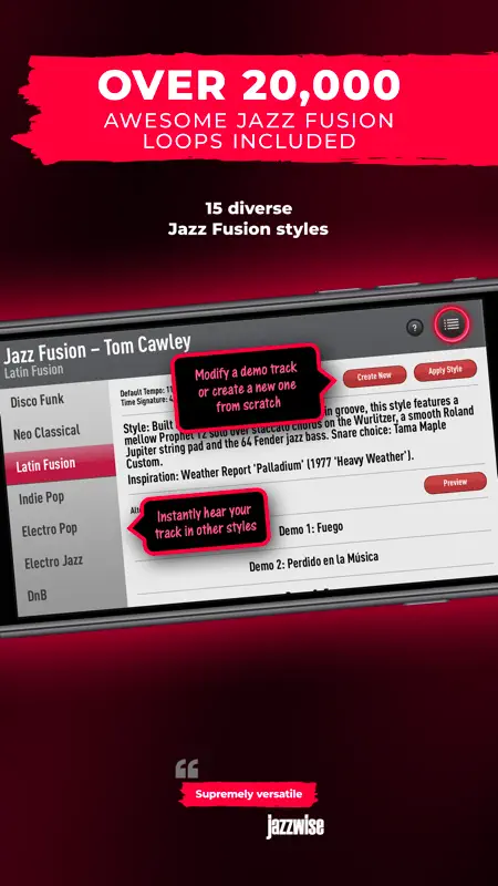SessionBand Jazz Fusion screenshot 3 of 9