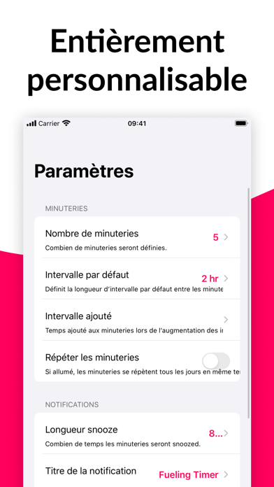 Screenshot #2 pour Fueling Timer