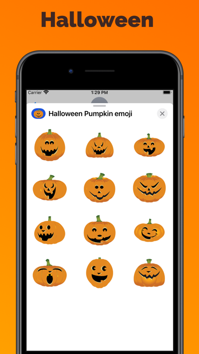 Screenshot #1 pour Halloween Pumpkin emoji smiley