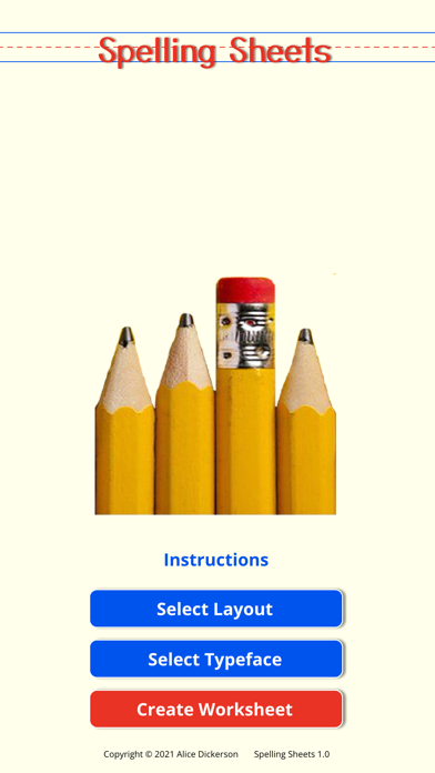 Spelling Sheets Screenshot