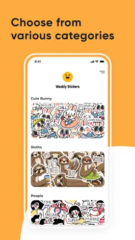 Game screenshot Weekly Stickers: Funny packs apk