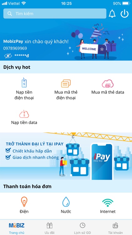 MobizPay - Đa tiện ích screenshot-4