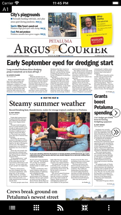 Petaluma Argus Courier Screenshot