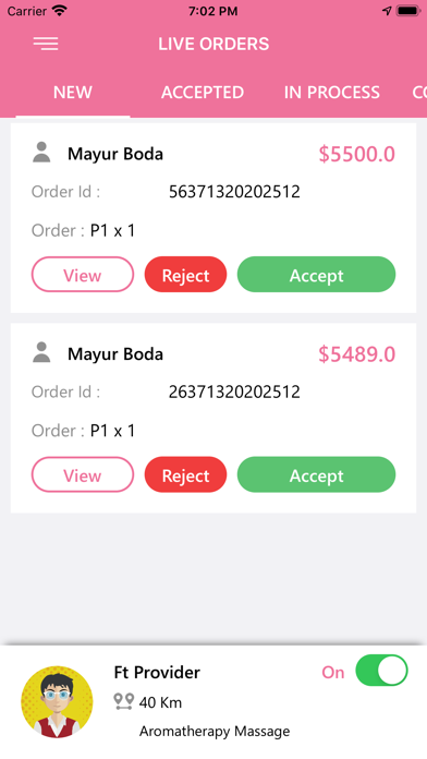 Fox Massage Provider Screenshot