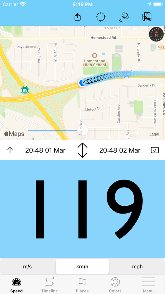 #1. Colored Tracker (iOS) Podle: Sven Bergmann