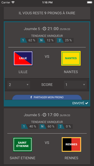 Screenshot #1 pour KingofPronos.fr