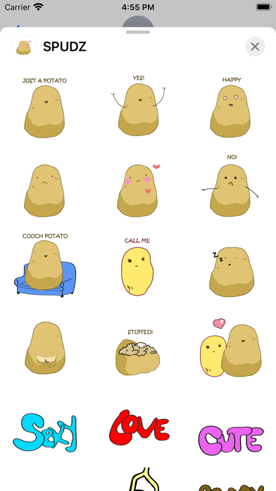 Screenshot #1 pour SPUDZ Sticker Pack