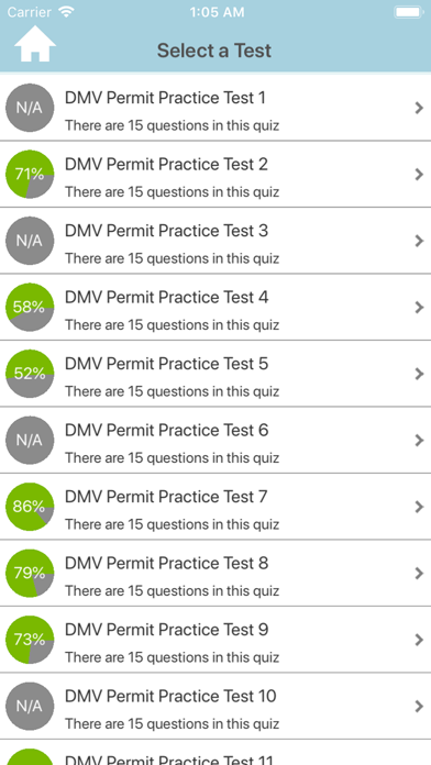 DMV Permit : Practice Test Screenshot