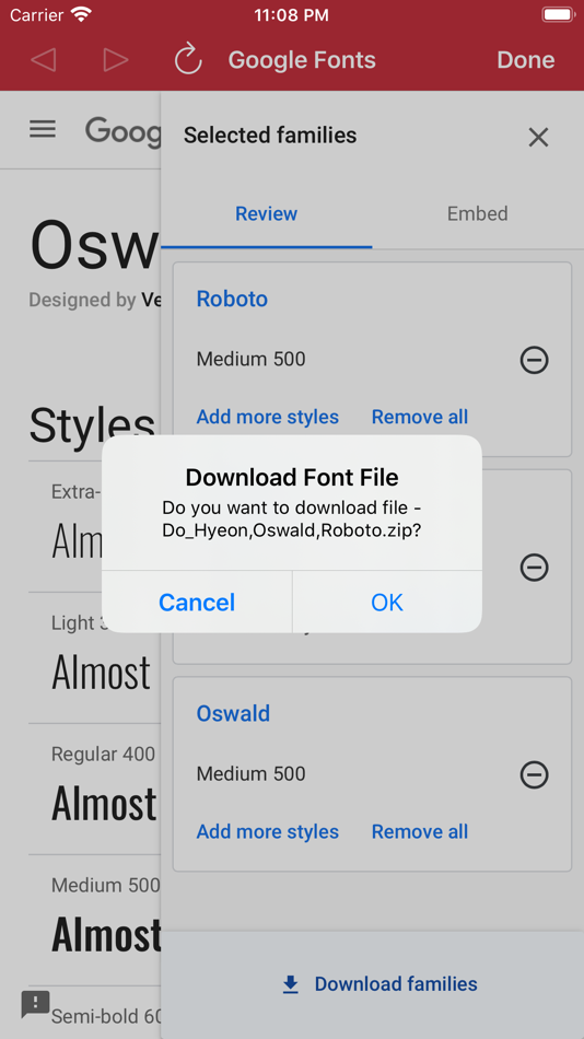 #4. Custom Fonts - Font Installer (iOS) بواسطة: Dongwook Cho