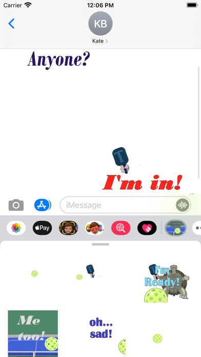 Pickleball Sticker Screenshot