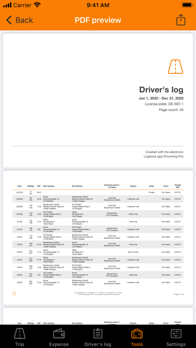 Driverslog Pro 2 Screenshot
