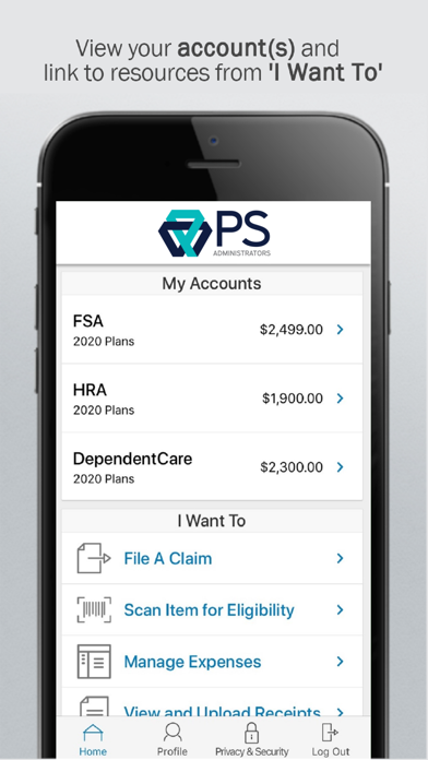 PS Administrators Benefits Screenshot