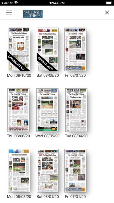 Meadville Tribune Screenshot