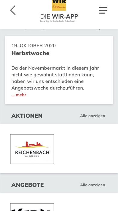 WIR-App Screenshot